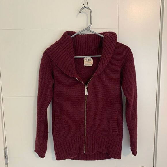 ARITZIA TNA Telluride 100% Wool Zipup Sweater - Picture 2 of 5